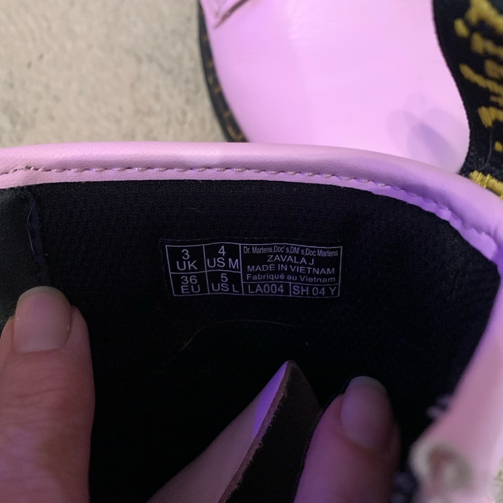 Dr. Martens Women's Light Pink Combat Boots - Picture 5 of 5